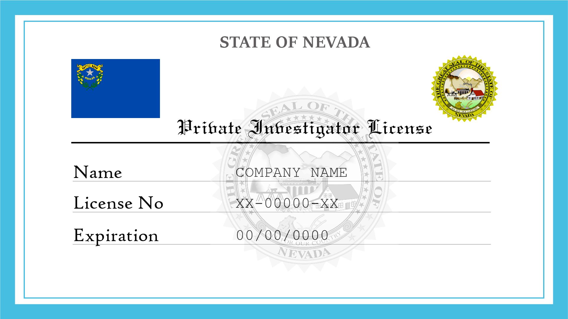 Nevada Private Investigator License License Lookup