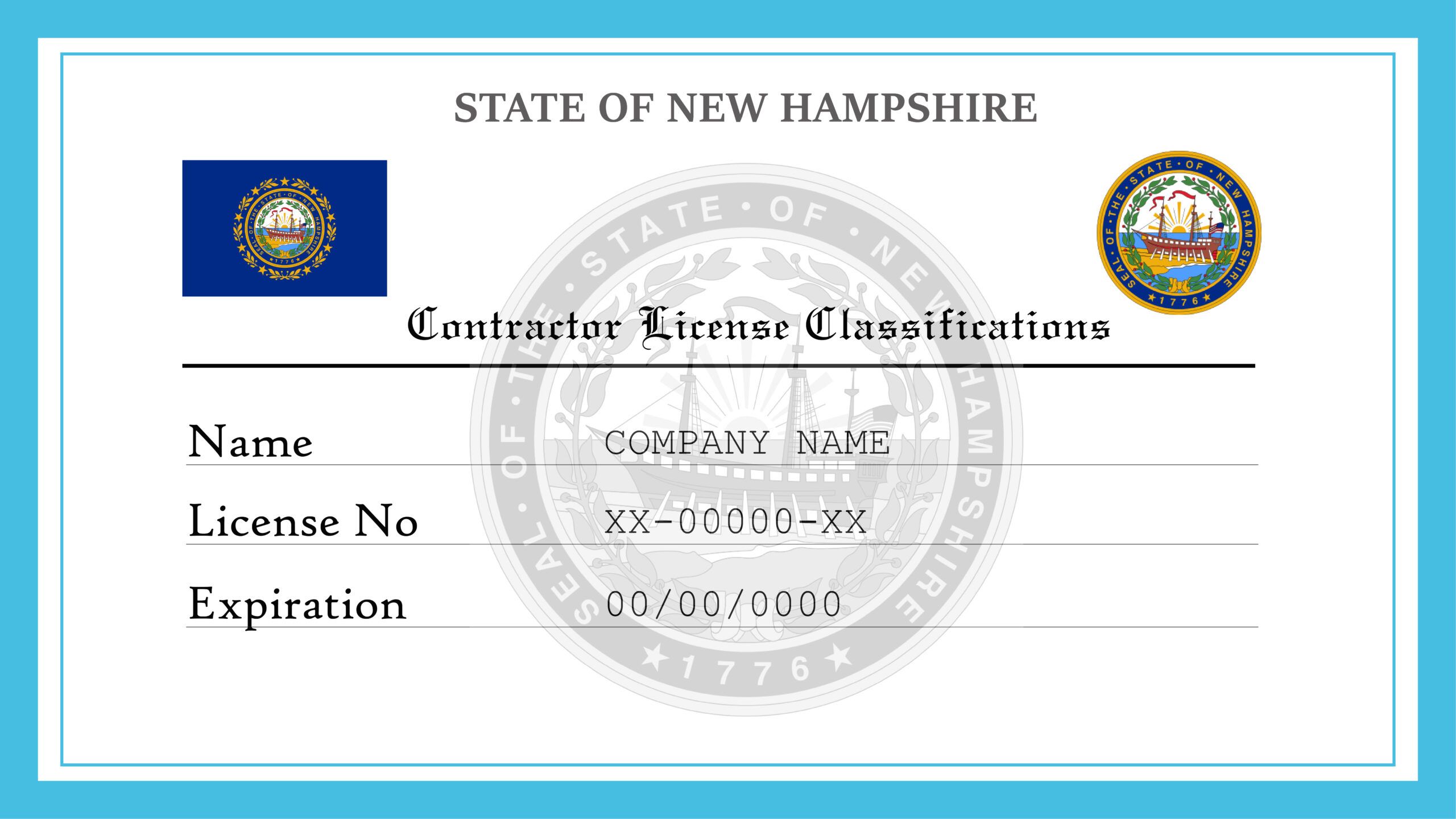 New Hampshire Contractor License Classifications License Lookup