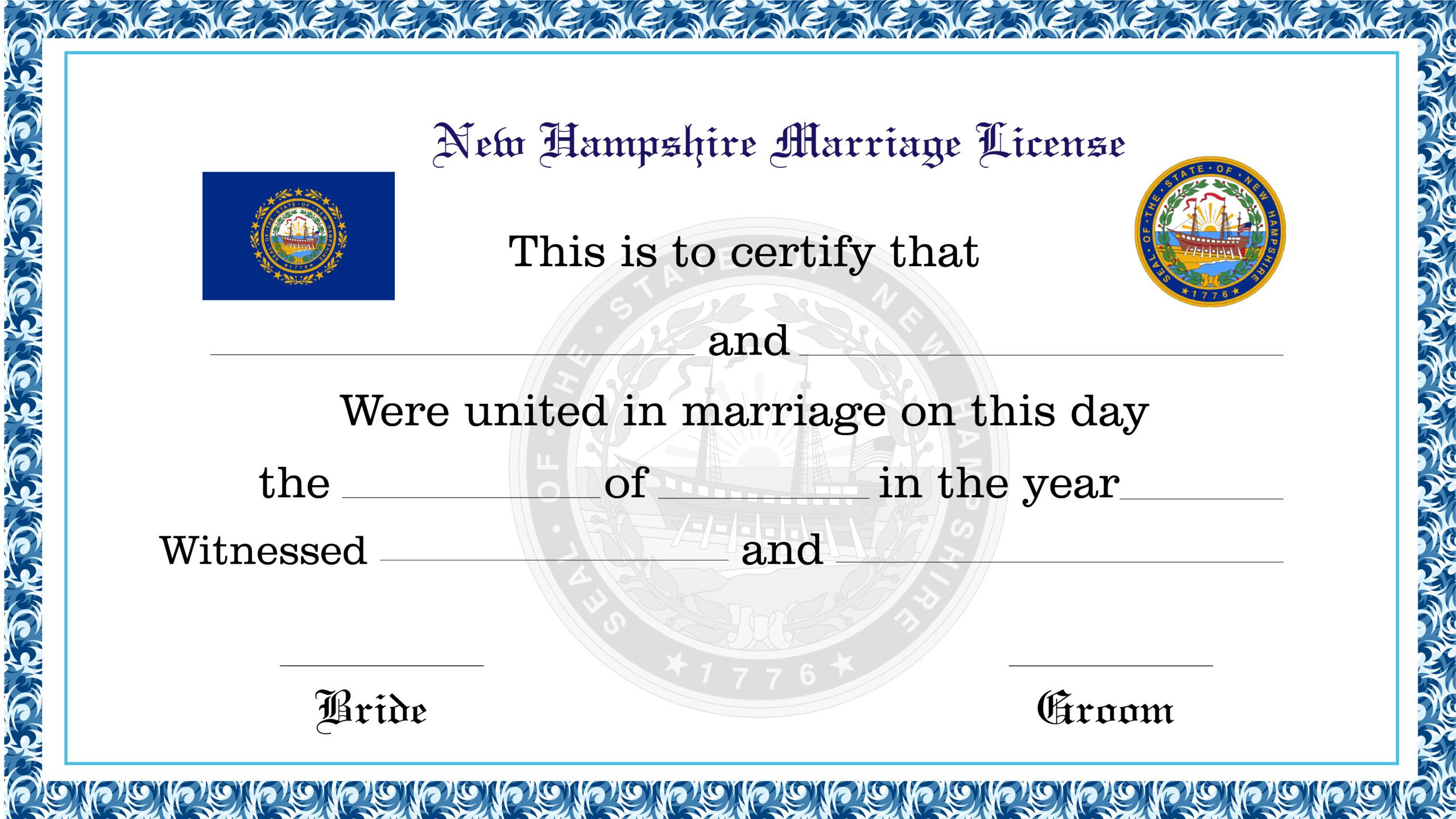 New Hampshire Marriage License License Lookup