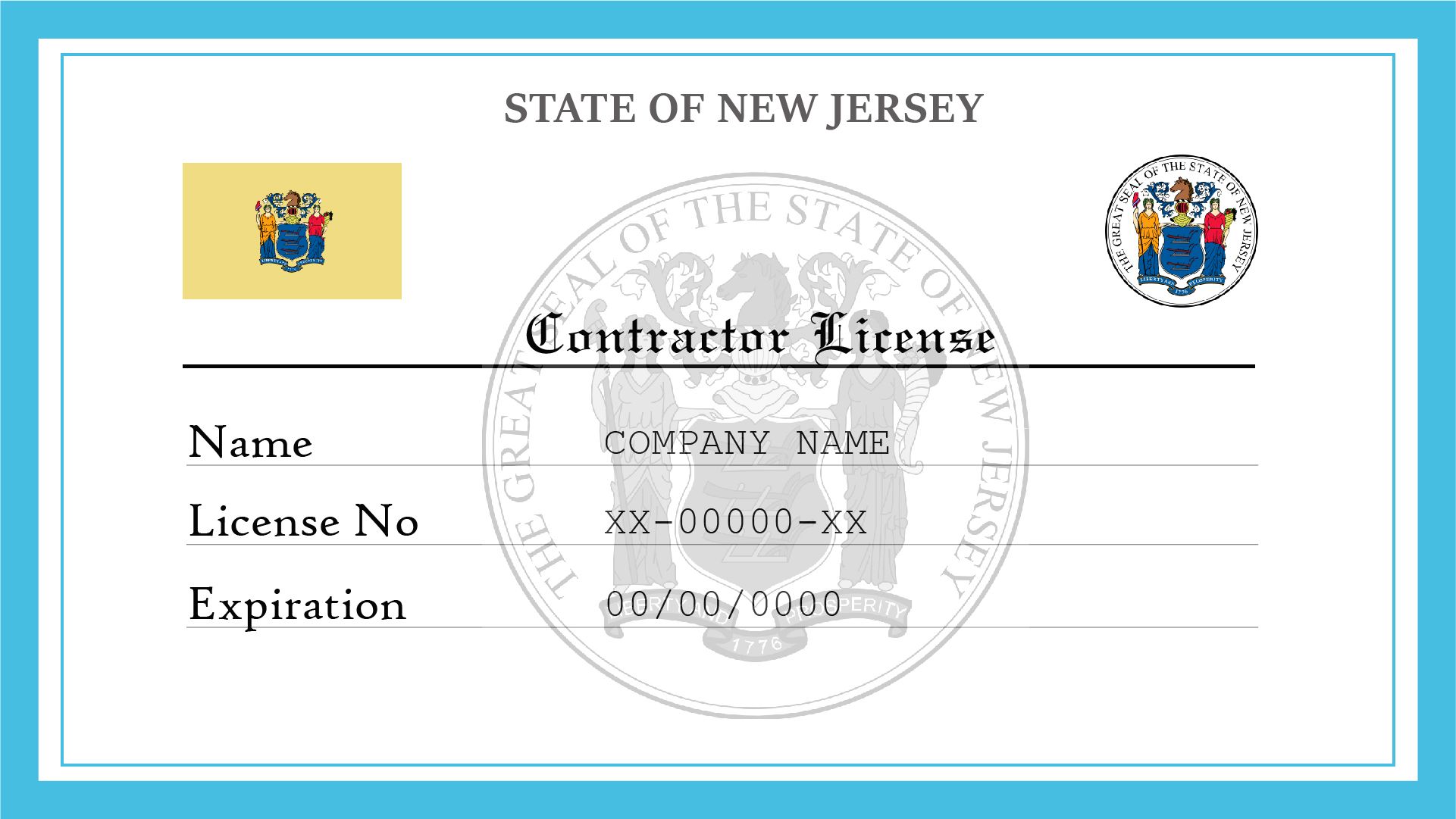 New Jersey Contractor License License Lookup