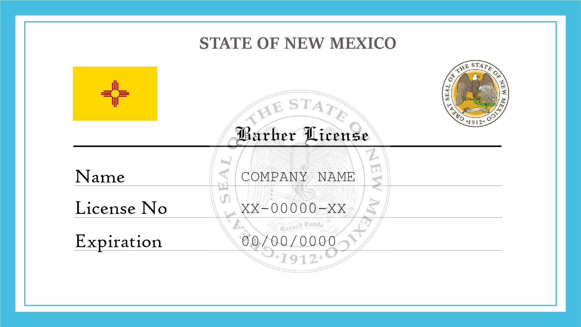 new mexico barber license requirements