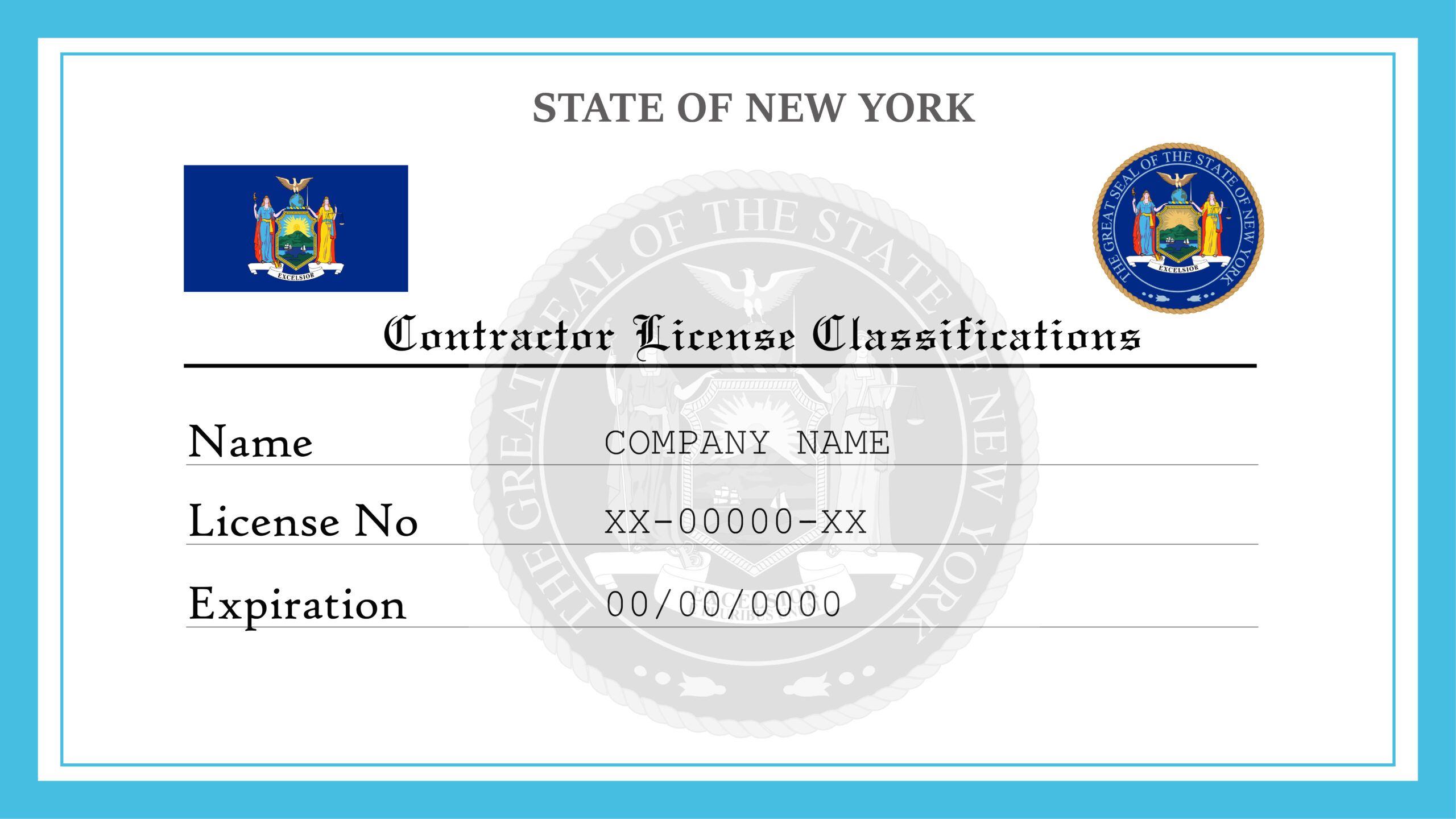 New York Contractor License Classifications | License Lookup