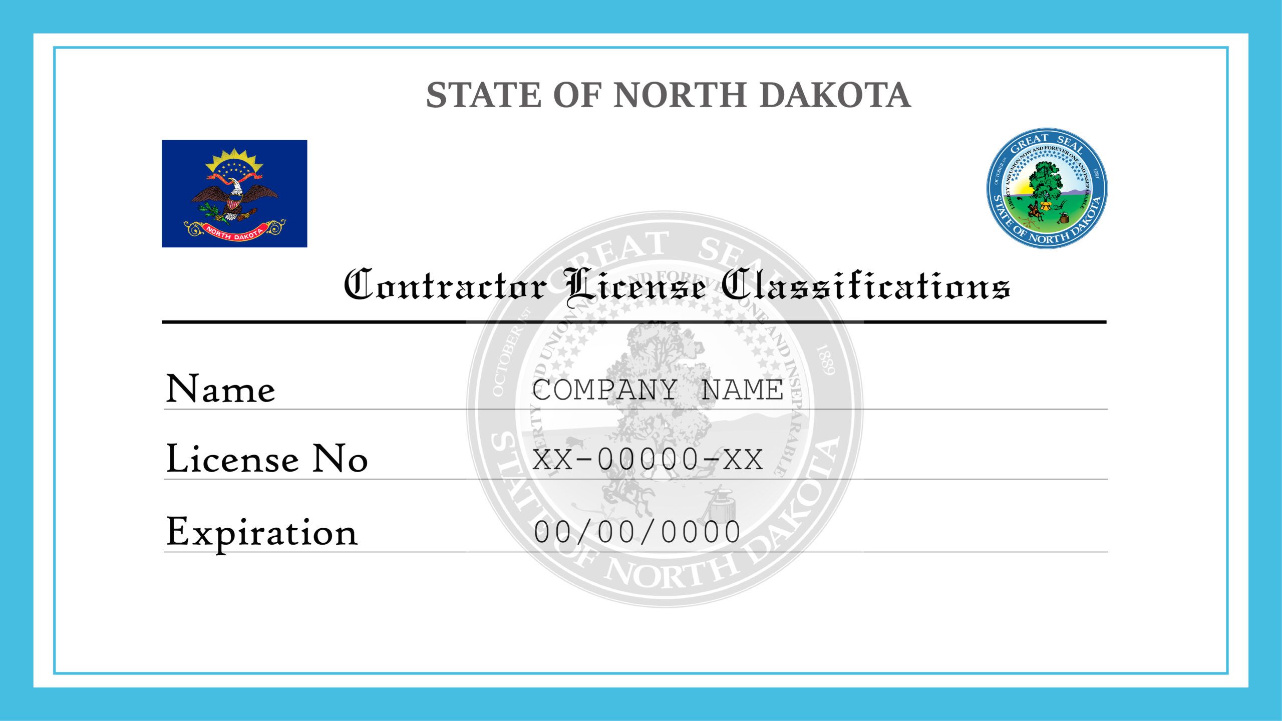 North Dakota Contractor License Classifications | License Lookup