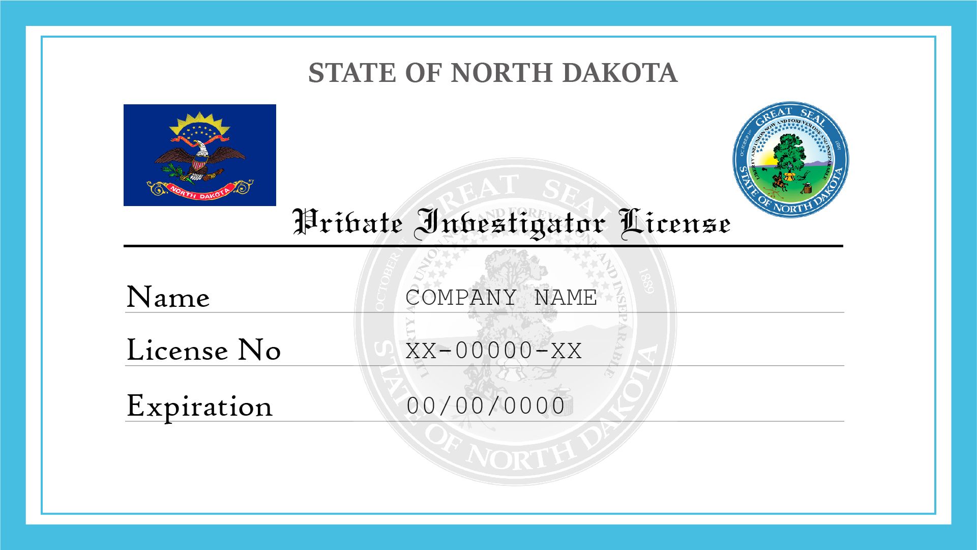 North Dakota Private Investigator License | License Lookup