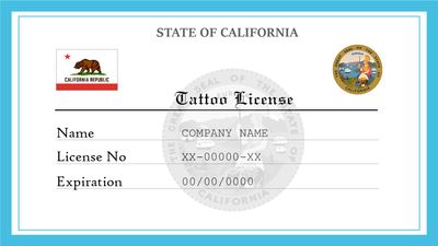 California Tattoo License