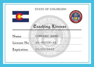 Colorado Teaching License