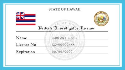 Hawaii Private Investigator License