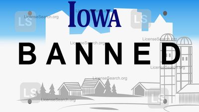 Iowa Banned License Plate