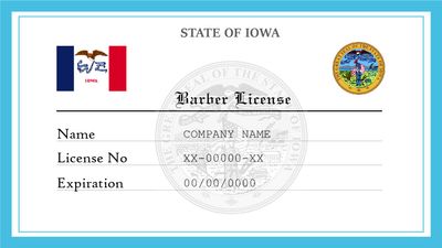 Iowa Barber License