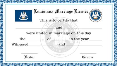 Louisiana Marriage License