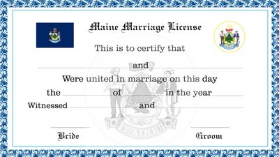 Maine Marriage License