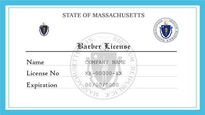 Massachusetts Barber License