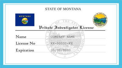 Montana Private Investigator License