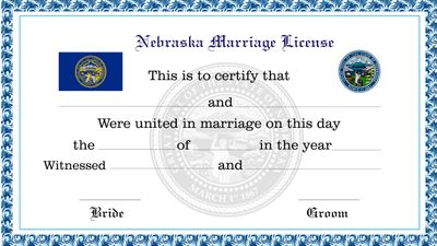 Nebraska Marriage License