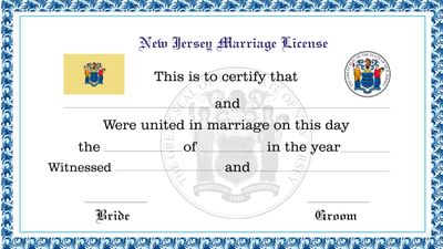 New Jersey Marriage License