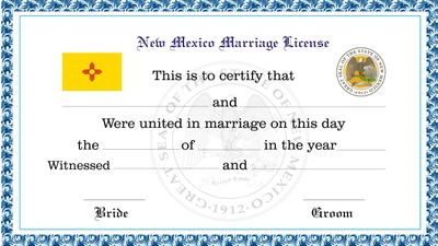 New Mexico Marriage License