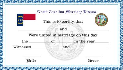 North Carolina Marriage License