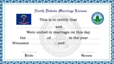 North Dakota Marriage License