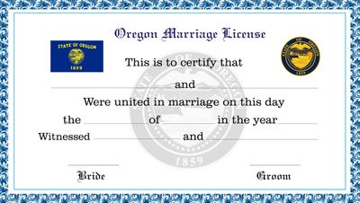 Oregon Marriage License