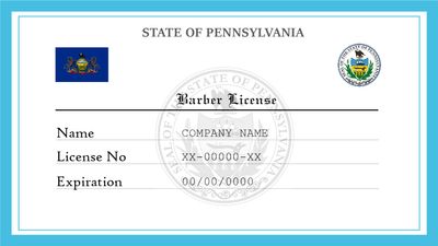 Pennsylvania Barber License