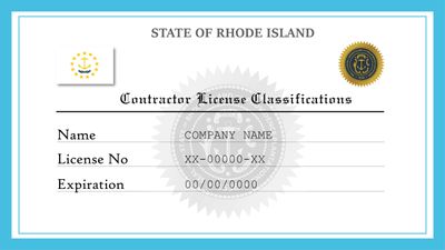 Rhode Island Contractor License Classifications