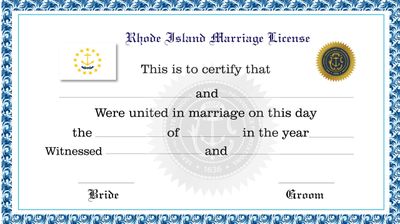 Rhode Island Marriage License