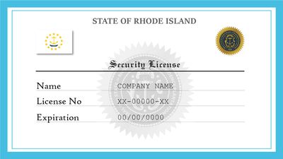 Rhode Island Security License