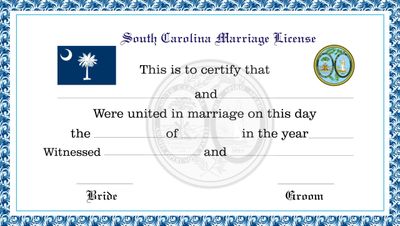 South Carolina Marriage License