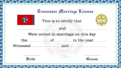 Tennessee Marriage License