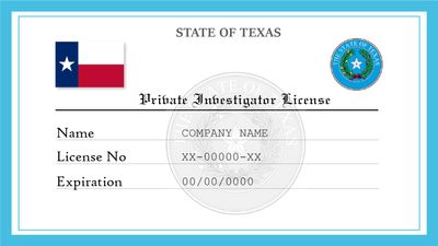 Texas Private Investigator License
