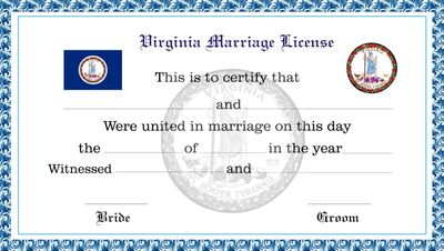Virginia Marriage License
