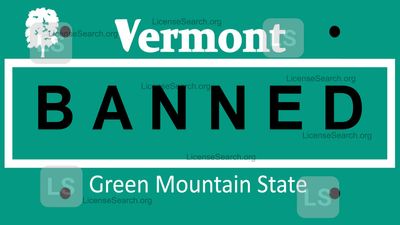 Vermont Banned License Plates