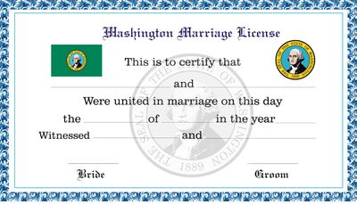 Washington Marriage License