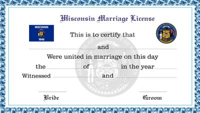 Wisconsin Marriage License