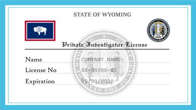 Wyoming Private Investigator License