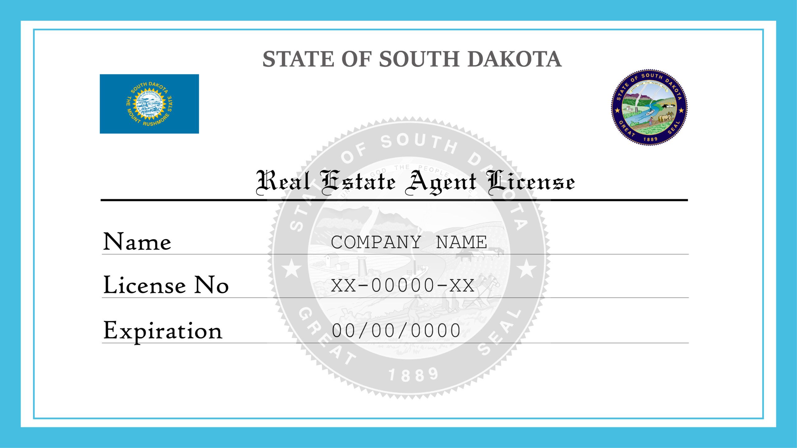 South Dakota Real Estate License License Lookup