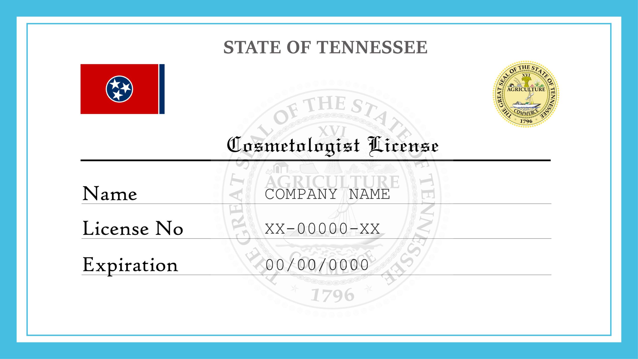 Tennessee Cosmetology License License Lookup