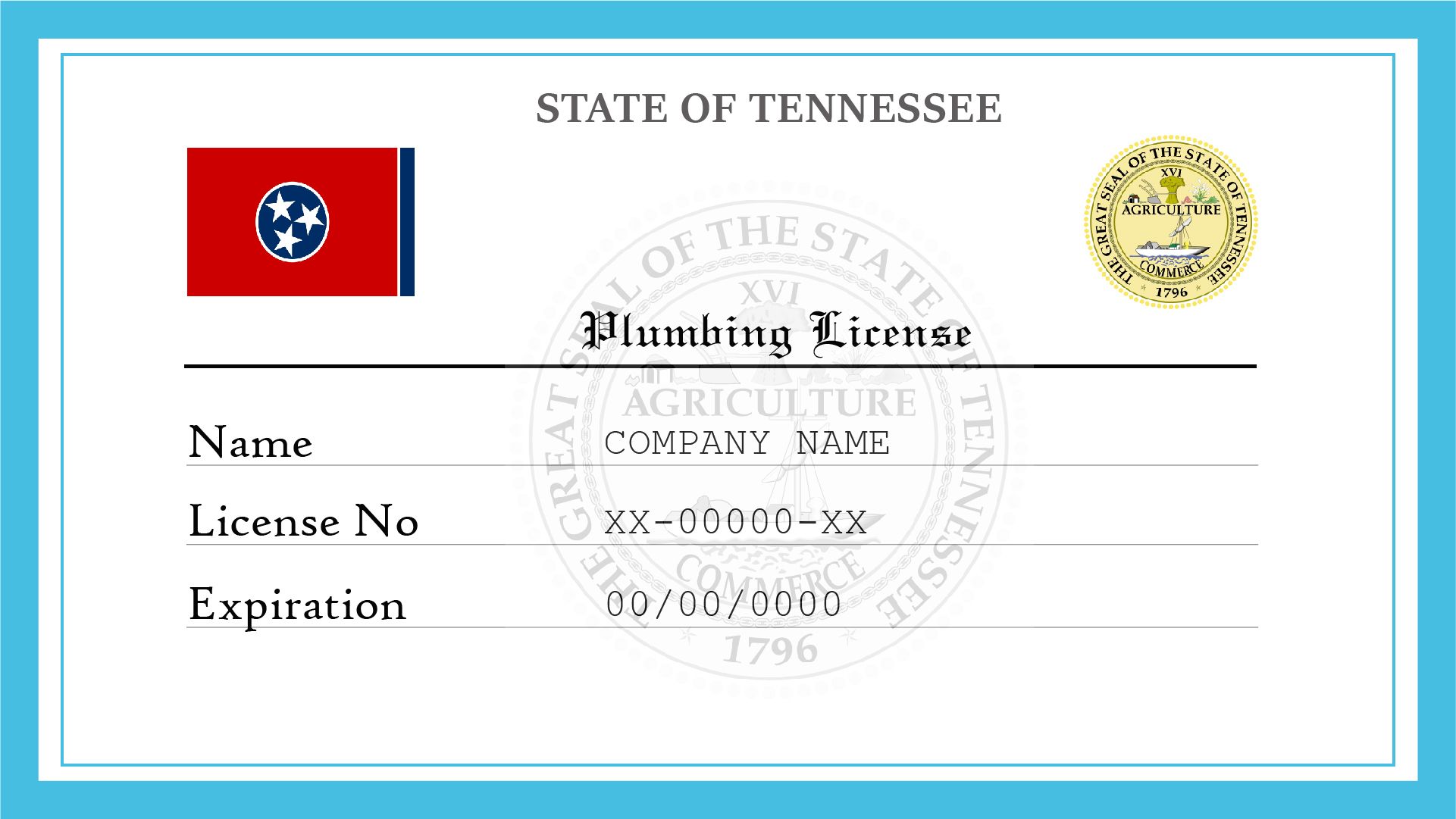 Tennessee Plumbing License License Lookup