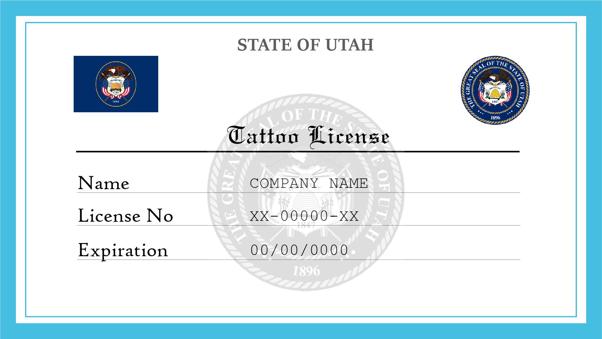 Utah Tattoo License | License Lookup