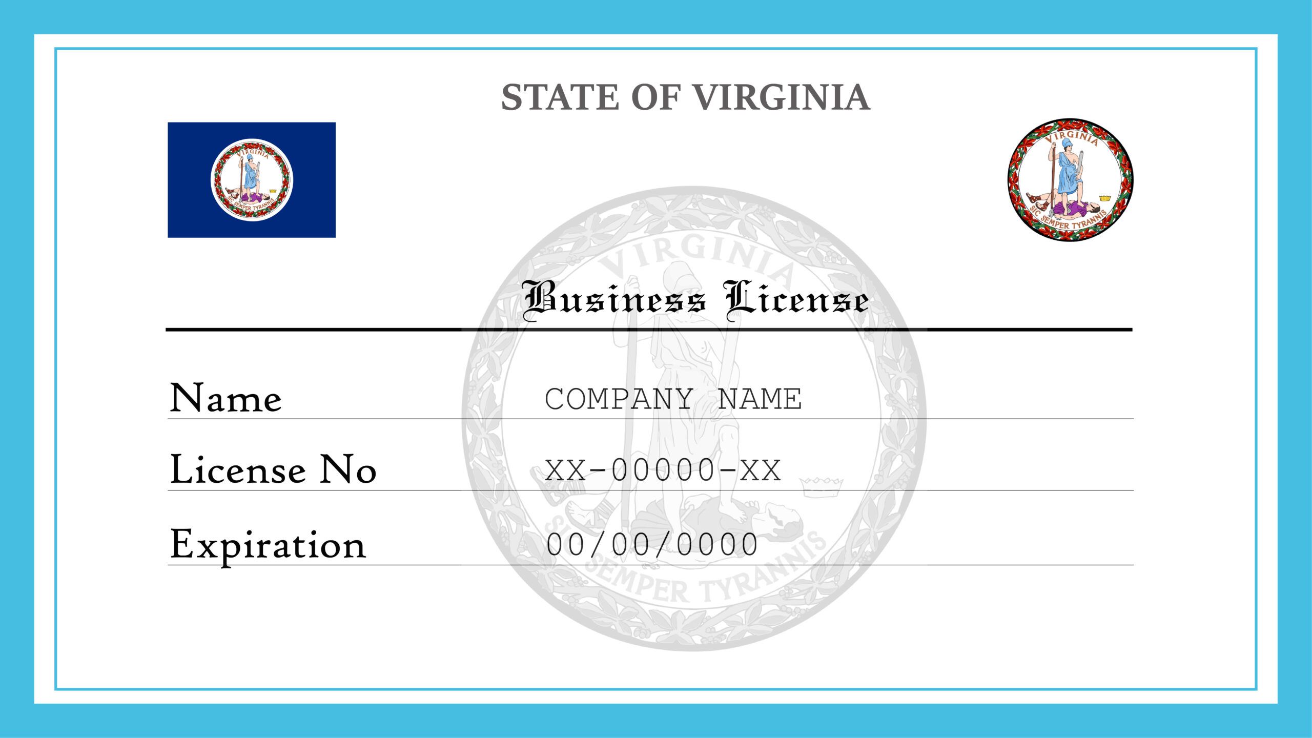 Virginia Business License License Lookup