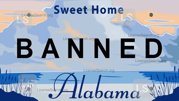 Alabama Banned License Plates