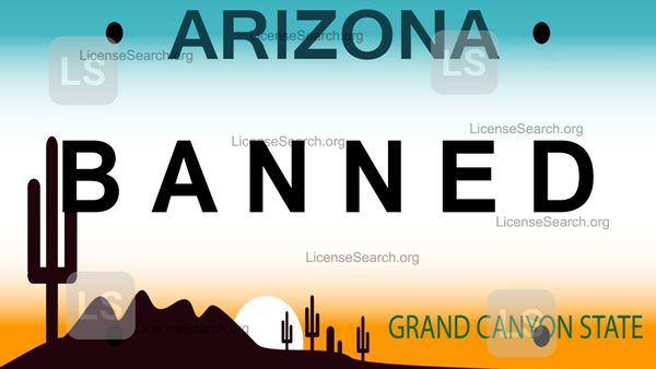 Arizona Banned License Plates