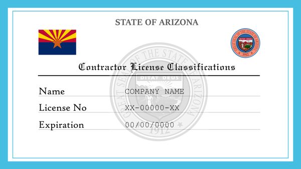 Arizona Contractor License Classifications