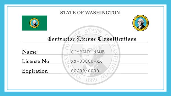 Washington Contractor License Classifications