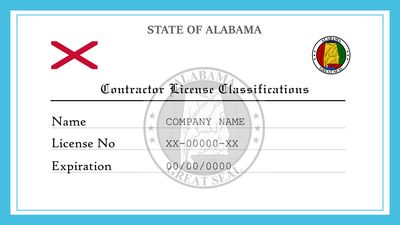 Alabama Contractor License Classifications