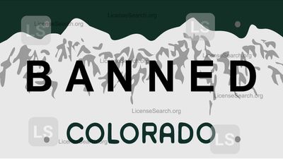 Colorado Banned License Plates