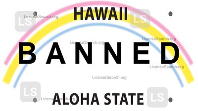 Hawaii Banned License Plates