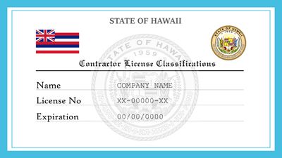 Hawaii Contractor License Classifications