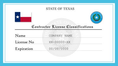 Texas Contractor License Classifications