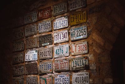 USA license plates